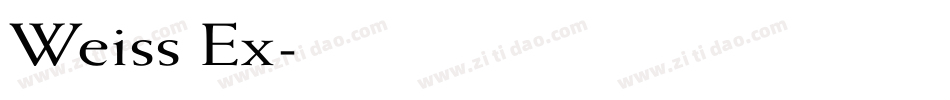 Weiss Ex字体转换